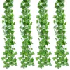 12 piezas 2 M hiedra artificial hoja verde guirnalda plantas vid follaje falso decoración del hogar cuerda de ratán de plástico decoración de la pared Artificial Pant1294a