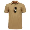 Polos pour hommes polo à séchage rapide hommes sports d'été en plein air tactique polo à manches courtes décontracté respirant revers tee top 230412