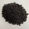 Postiche de cheveux humains indiens vierges bouclés de 15mm # 1B systèmes de cheveux noirs naturels 7x9 toupet de dentelle complète pour hommes noirs