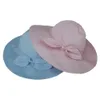 Cappelli a secchiello in cotone per bebè estivi con fiocco in fiocco Cappello da sole per bambini in puro colore stampato a fiori dolci 12 colori