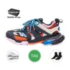 Piste 3.0 2023 3 chaussures décontractées pour hommes baskets pour femmes baskets Triple S Black Rose Blue Vintage Tracks LED Runners T.S.Gomma Leather Walking Designer Sneakers Trainers