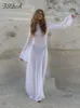 فستان من قطعتين FSDA ماكسي طويل الأكمام للنساء بدون ظهر للنادي انظر من خلال شبكة الصيف مثير للحفلات والشاطئ es Bodycon غير رسمي 230412