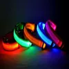 Nylon LED-halsband voor huisdieren Nachtveiligheid Knipperend Glow In The Dark Hondenriem Honden Lichtgevende fluorescerende halsbanden Dierbenodigdheden