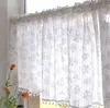 Vorhang Gänseblümchen Blume Kurzer Pompon Spitze Küchenvolant Vorhang Fenster Balkon Dekor Home 230412