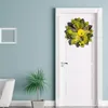 Decorative Flowers Olive Wreaths For Front Door Bee Sunflower Wreath Artificial Garland Hanging Pendants Home Decor Small