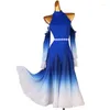 Palco desgaste 2023 salão de baile longo chiffon vestido dança competição vestidos padrão tango valsa traje moderno mulheres sênior personalizar roupas