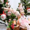 Weihnachtsdekorationen Elfenpaar Plüschpuppen Spielzeug Weihnachtsbaum Anhänger Tropfenornamente Hängende Dekoration Navidad Jahr Weihnachtsgeschenke für Kinder 231110