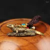 Schlüsselanhänger Schlüsselanhänger Eidechse Schlüsselanhänger Gecko 59 x 25 mm Antikbronze Schlüsselanhänger Souvenir Geschenke für Männer