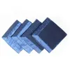 Table Mats Design 4pcs Placemat With Napkin Handcraft Pintuck Faux Silk Mat Blue Color GIFT SET