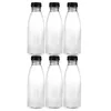 Water Bottles 6 PCS Juice PET Storage Cover Bottlr Favor Jars Empty