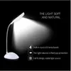 Skrivbordslampor LED -vikbordslampan Stepless Dimning Touch Bedside Reading Eye Protection Night Light DC5V USB laddning P230412