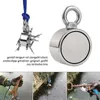 600KG D75mm Strong Neodymium Magnet Double Side Search Magnetic Hook Super Power Salvage Sea Fishing Magnet Holder With 10M Rope Lujjq