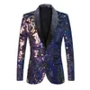 Abiti da uomo Blazer Uomo Elegante Velluto Mappa Paillettes Giacca Blazer Moda Matrimonio Prom Party Smoking Blazer Uomo Danza Stage Cantante Costume Homme 231110