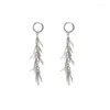 Boucles d'oreilles couleur argent, ligne métallique, crochet d'oreille pour femmes et filles, cadeaux géométriques simples et délicats