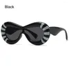 Occhiali da sole Fashion Women Stripe Oval For Men Designer Occhiali da sole femminili Vintage Eyewear Shades UV400