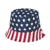 Nyhetsartiklar Star Striped Fisherman's Hat American Independence Day Party Fashion Sun Hats Pit For Women National Day 4 of July Party Decors Z0411