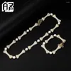 Kettingen AZ 11 mm Iced Out Bone Pearls ketting bling zirkon stenen schedel ketting kettingen Goth sieraden