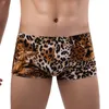 Caleçon 4 pièces/lots hommes léopard sous-vêtements Boxer Shorts imprimé taille basse sans couture Slip Homme Boxershorts Cueca culotte 2XL
