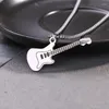 Pendentif Colliers Hommes Européens Et Américains Tendance Street Novel Mini Rock Music Guitare Mode Collier En Acier Bijoux