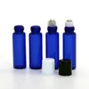 200pcs/lote 5ml Blue Perfume Glass Roll Garrafs Aromaterapia Rolo de óleo essencial em garrafas