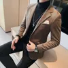 メンズスーツプラスサイズ4xl-m秋のファッションベルベットブレザージャケットメンズ衣類2023 1ボタンビジネススリムフィットスーツコートセール