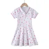 Robes de fille Cherry Teen Girls Polo Dress Été Coton Grands Enfants Tenues Enfants Adolescent Vêtements