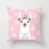 Pillow 45x45cm Home Decor Cartoon Llama Cover Microfiber Sofa Car Throw Pillowcases Birthday Alpaca Decoration Covers