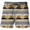 Menas de banho masculinas sumptuosas 3D Flores impressas masculinas Casual Swimsuit Swort Swort short de praia seca rápida masculino masculino masculino casual 230412