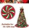 Noel Süslemeleri Nane Şeker Ağacı Etek Merry Red Green Xmas Yıl Tatil Partisi Kapalı Dekorasyon Ev Dekor