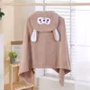 Towel Children's Coral Fleece Hooded Cloak Bath Wipe Bathrobe Cartoon 70x140cm