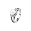 Classique DY Ring bijoux haut de marque accessoires de mode Imitation perle 8MM anneaux avec imitation diamant nouveau INS DY bijoux accessoires haute édition bijoux