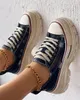 GAI Dress Chic INS Fashion Lace-up Platform Casual Canvas Sneakers Vulcanized Shoes for Women 231110