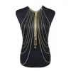 Chains Woman Alloy Multi-layer Necklace Fashion Decor Necklaces Sparkling Body Waist Jewelry Nightclub Bar Party