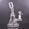 Vente en gros 14mm femelle Dab Rig Bong conduite d'eau 6 pouces bécher en verre Bong pomme de douche percolateur cendrier Shisha Chicha narguilé avec tuyau de brûleur à mazout en verre mâle