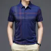 Herrpolos Men Polo Shirt Kort ärm Black Summer Clothing Loose Fit Korean Polo Shirt Street Clothing Top T-shirt 230412