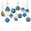 Party Favor Eid Ramadan Decoration 2023 Mubarak Banners Mosques Spiral Pendant For Home Supplies