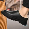 Sandals Cool Mens Waterproof Work Shoes Winter Short Tube Low-top Rubber Warm Fur Kitchen Chef Non-slip And Oil-proofSandals