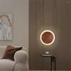 Lâmpadas de parede Lâmpada moderna de lâmpada LED Circular acrílico acrílico acessório para a sala de estar de cama de cabeceira decoração de casa Luminária