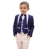 Men's Suits Costume Children's Boy Clothing Blazers Baby Formal Suit Set For Girls 3 Pieces School Uniform Elegant Dress Handsome Kids