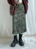 Röcke Rapcopter Y2K Floral Midi-Röcke Low Waisted Grunge Fairycore Vintage Lange Faltenröcke Damen Holiday Chic Bottom Korean 90s 230427