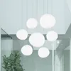 Hängslampor Italien Foscarini Gregg Suspension Lamp Studio Kitchen Luster Indoor Home White Bubble Glass Lights fixtures