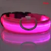 Nylon LED Pet Dog Collar Night Safety Flashing Glow In The Dark Dog Leash Dogs Luminous Fluorescent Collars Pet Supplies