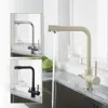 Kökskranar filtrerade Balck med prick mässing renare Dual Sprayer Drinking Water Tap Vessel Sink Mixer 230411