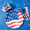 Nowości Elementy American Independence Day Party dostarcza 4 lipca Dzień Niepodległości Dekor Dornator American Independence Day Dostosowane zastawa stołowa Z0411