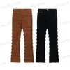 Heren jeans 2022 trendy gescheurde broek multi color casual straat losse ragged rand mannelijk t230412