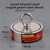 Super Big Double Sided Neodymium Fishing Magnet Kit 500 kg*2 Hämta Salvage Magnets Safety Box Drable Purple Rope Outdoor ISFTM