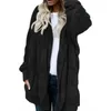 Women's Knits Winter Women Reversible Faux Fur Pocket Long Sleeve Hooded Midi Coat Cardigan Wholesale Drop Harajuku Style Chic