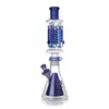 Freezable Glass Bong Hookahs Condenser Coil Water Pipes triple helix Percolator Build A Bong Oil Dab Rigs Unique Beaker bongs factory wholesale