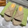 Designer Plattform Männer Frauen Sandalen Slides Hausschuhe Flache Sommer Luxus Slides Gummi Leder Slipper Damenmode Erhöhung Sliders Scuffs Sandal Slide 35-45