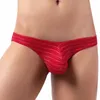 Underpants Sexy Men Briefs Underwear Stripe Underpants Man Jockstrap Low Waist U Convex Penis Big Pouch Male Panties Cueca Men Brief Bikini W0412